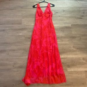 Showpo Jodie V Neck Slip Dress in pink coral size S.